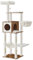 Feandrea Grand Arbre à Chat, 165 cm, Tour de Jeux pour Chats, Multi-Niveaux, avec Grotte, Plateforme de Repos, Hamac, Balle en Peluche, Poteaux à Griffer, Marron Miel PCT118K03