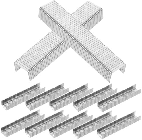 Veemoon 1000piezas Grapas Metálicas Para Grapadora Manual y Eléctrica Resistentes Para Tapicería y Trabajos De Carpintería Compatibles Con Herramientas De Bricolaje Paquete