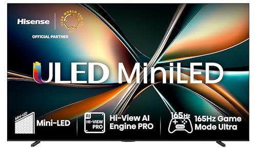 Hisense 100U7QTUK MiniLED 144Hz Smart AI TV con Freely (modelo 2025)