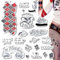 Yatatu – Harley Quinn Suicide Squad Temporäre Tattoos – Für Kostüm – Cosplay – Karneval – Halloween (Komplettset)
