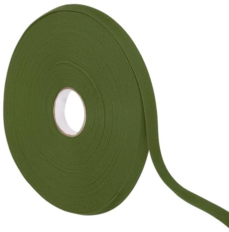 YELARXI Doppelt gefaltetes Schrägband zum Nähen, Quiltbinden, Baumwollschrägband, doppelt gefaltet, 1,27 cm, 22,7 m, geeignet zum Säumen, Nähen, Basteln, Paspelierung – (dunkelgrün)