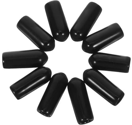 VILLFUL 10 Stück Airbrush -Flaschenstopfen Spot -Sprühgerät -Füllkappe Airbrush-Flaschenverschlüsse Flaschenkappen drücken Airbrush-Zubehör Sprühfarbe Düsen Airbrush-Düsen Plastik Schwarz