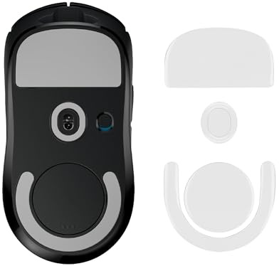 kwmobile Mouse Feet Replacement Compatible with Logitech G PRO X Superlight 2 / Superlight 2 SE Computer Mouse Skates Sticker - White