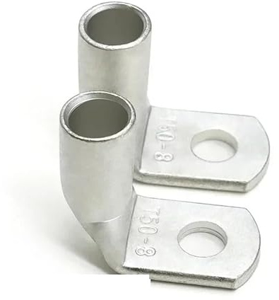 MNUPL 1pc Wire Terminal L-type Right Angle 90 Degree Bend Nose T35/50/70/95-6/8/10/12 Tinned Copper Crimp Connector Cable Lugs(T50-12,1pcs)