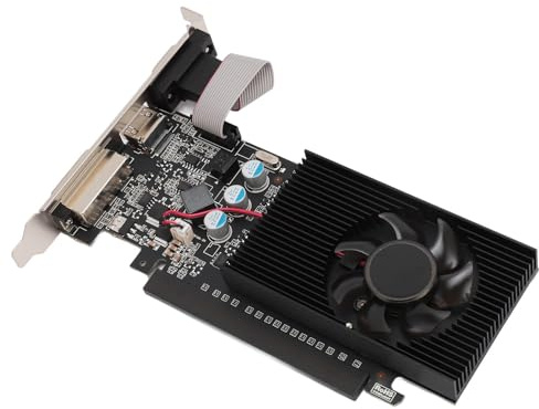 VBESTLIFE GT705 1 GB Grafikkarte, DDR3 64 Bit GPU, 810/1000 MHz PCIE 2.0 16X Gaming-Grafikkarte, Desktop-Computer-Grafikkartenunterstützung für DirectX 12