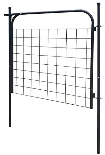 vidaXL Puerta Valla Jardín 100x100 cm Gris Entrada Verja Vallado Cerca Cercado