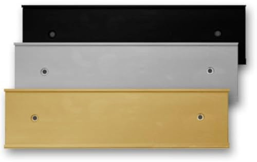 2 x 8 Wall Nameplate Holder with Clear Plastic Insert (Black)