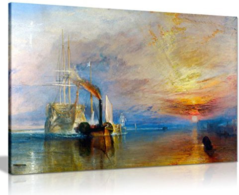 J.M.W. Turner Fighting Temeraire Deception Canvas Wall Art Picture Print (18X12)