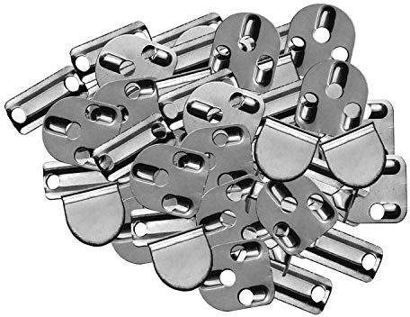 Trimming Shop Gancio e Barretta Allacciatura Chiusure per Pantaloni, Gonne, Tuniche, Indumenti Intimi, No Cucire Fermaglio - 10pcs, 11mm