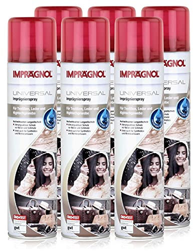Imprägnol Espray impermeabilizante universal de 400 ml, protección contra la intemperie para cuero, textiles y tejidos de alta tecnología, protección transpirable contra la humedad y la suciedad (6