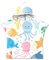 Chickwin Poncho Toalla de Baño con Capucha, para Playa, Bañera, Ducha, Natación, Surf para Niños Infantiles (60 * 80cm,Pulpo Azul)
