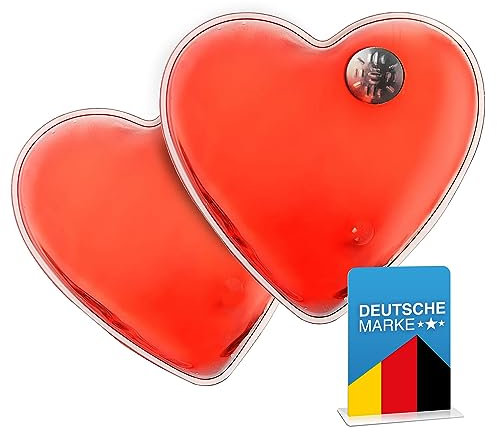 Handwärmer Taschenwärmer Herz Wärme-Kissen; Knickkissen Taschen-Wärmer für langanhaltende Wärme in jeder Tasche (Herz, 2 x Taschenwärmer)