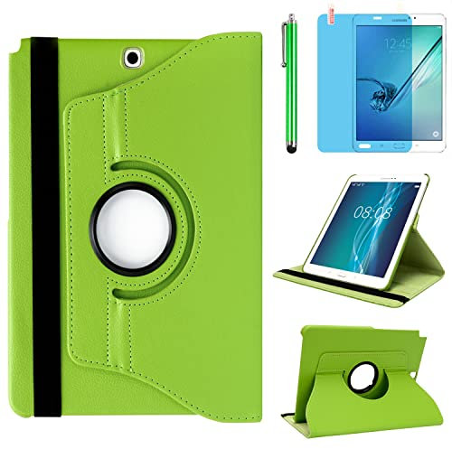 Case for Samsung Galaxy Tab A 9.7 inch 2015 (SM-P550 SM-T550 SM-T555) - 360 Degree Rotating Stand Case Smart Protective Cover,With Stylus Pen,Screen Film (Green)