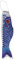 Baoblaze Japanische Karpfen Windsack Streamer Flagge, Windsack Karpfenfahne Flagge in Karpfenform, Streamer Flagge Drachen Windsack, Kite Fahnen Flagge Dekoration für Hausgarten Sushi Restaurant, Blau