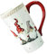 Zerodeko Christmas Coffee Mug Holiday Coffee Mug Ceramic Tea Cup Gnome Milk Cup Festive Seasonal Holiday Cup Cute Christmas Birthday