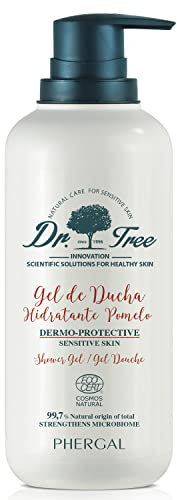Dr. Tree Moisturising, Thermal Protective Shower Gel | Specially for Sensitive or Atopic Skin | Strengthens Microbiome | 99.7% Natural Ingredients | Grapefruit Fragrance | 500ml