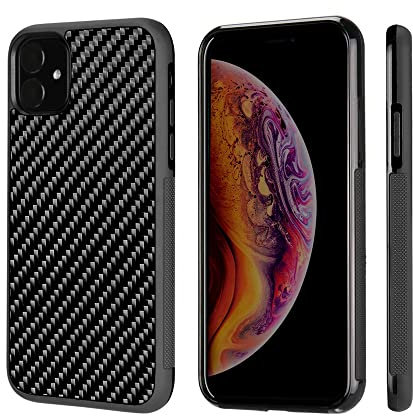 FLG | Carbon Fiber Hülle mit leichtem TPU kompatibel mit iPhone 11 & XR Stoßdämpfende & schlanke Schutzhülle