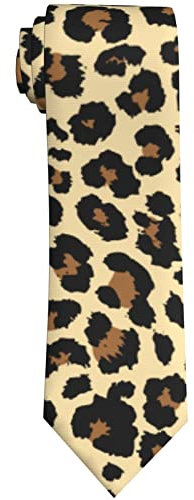 Lustige Dinosaurier-Herren-Krawatte, schmal, schmal, leopardenmuster, Einheitsgröße