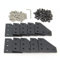 Befenybay 10 Stück/Set schwarze L-Eckhalterungsplatte mit 50 Stück M5 x 8 mm Schrauben und 50 Stück M5 T-Muttern für Aluminiumprofil-3D-Druckerrahmen der Serie 2020 (Schwarz L-10 mit Schraube)