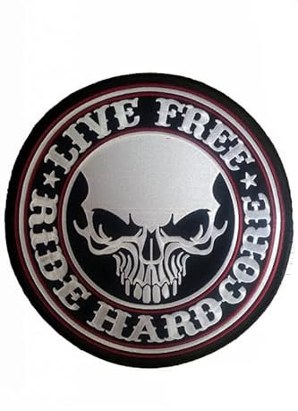 Patch Emblem, bestickt, zum Aufbügeln, Bigpatch, Live-Free Ride Hardcore 24 cm groß (2)
