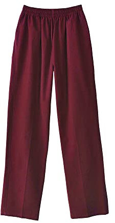 G-LIKE Chinesische Kung Fu Herren Hose – Traditionelle Kampfkunst Taichi Wushu Kungfu Lange Trainingshose Jogginghose Freizeithose Herrenhose Sporthose Loser Stil - Baumwolle (Weinrot, L)