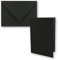 10x schwarzes Vintage Kraftpapier Falt-Karten SET mit Umschlägen DIN A5-21 x 14,8 cm - Schwarz - Recycling - Klapp-Karten - blanko