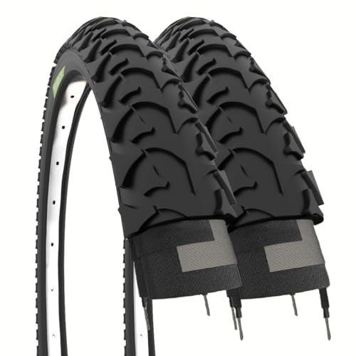 ECOVELO Unisex – Erwachsene 2 Reifen 14 x 1,75, Schwarz, 14 Pollici