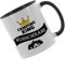 Crealuxe Kaffeetasse - Camping - King (Wunschname) -Spruchtasse, Bürotasse, bedruckte Keramiktasse, Tasse mit Spruch, Hochwertige Kaffeetasse (Schwarz)