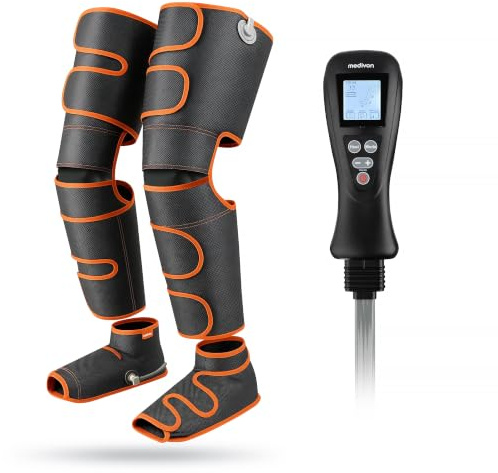 Medivon Noble AIR Pro Leg Massager, 4 Intensities, Adjustable Fit, Pneumatic Massage with Heating Function