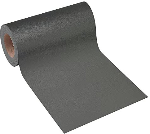 Kunstleder Selbstklebende Leder Reparatur Set, Lederflicken Selbstklebende Leder Reparatur Patch 8 x 150cm, für Sofas Autositze Bürostuhl Kopfteil Handtaschen Jacken, Grau