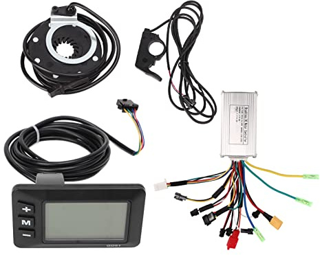 VGEBY Kit Controller Motore Bici Elettrica, Misuratore LCD Throttle Throttle PAS Set per Controller Motore Brushless 24V 36V 48V Accessori per La Modifica di Biciclette Elettriche