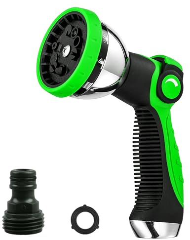 Gartenschlauch Düse Sprühdüse,10 Schlauch Metall Daumen Steuerung Ein Aus Ventil, Hochdruck Düse Sprayer für die Bewässerung von Pflanzen, Autowäsche, Reinigung, Duschen Haustiere