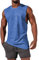 Tank Top Herren Ärmelloses Muskelshirts Gym Sport Unterhemd Männer Rundhals T Shirt Fitness Trägershirts Tee Top für Men Blau 2XL