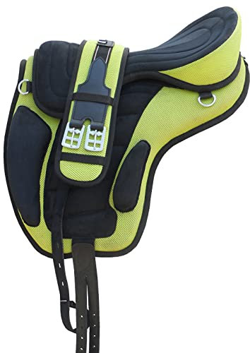 WILD RACE Freemax Sattel Baumloser Sattel/Treeless Saddle Freemax Saddle (18, (Green)