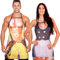 2 Stück Lustige Geschenke Set für Herren Damen Neuheit Grillschürze Muskel Kochschürzen Verstellbar Wasserdicht Küchenschürze für Weihnachten BBQ Party Erwachsene Paare (Gemischter Stil)