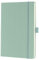 Sigel CO683 Notizbuch A5 liniert grün, Hardcover, 194 nummerierte Seiten,, nachhaltiges Papier, mit Inhaltsverzeichnis, Stiftschlaufe, Falttasche, Gummibandverschluss, Conceptum