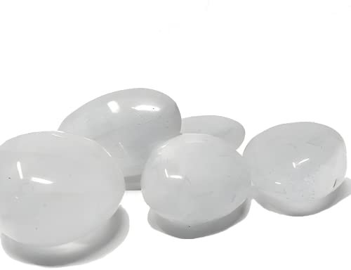Cuarzo Blanco Piedra Natural - 4 Cristales Pulidos con Propiedades Energéticas