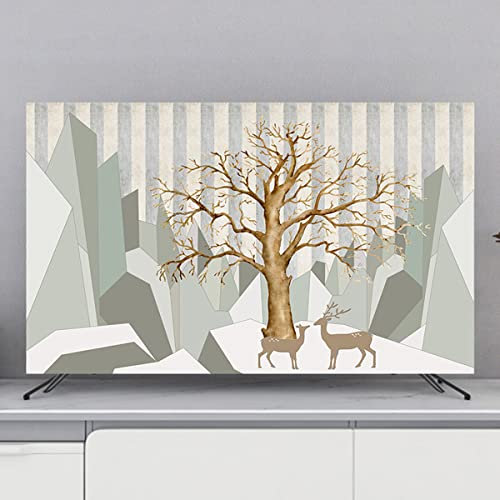 Uvency Dust-Proof Tv Cover 22-80 Inches Indoor Tv Screen Protector for Led, LCD, OLED Flat Curved Screen,Color:Has)/Has/37-39In(93 * 60Cm)