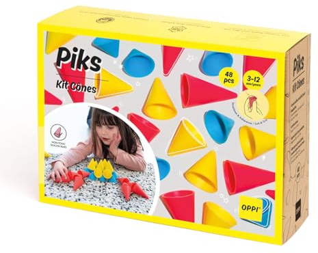 OPPI Toys - Piks Stapelspielzeug Kegelset 48-teilig