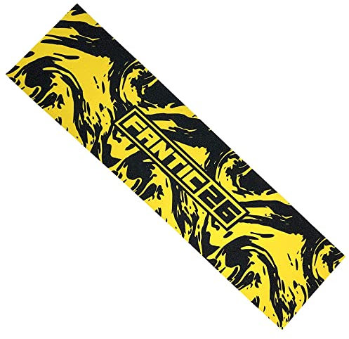 Fantic26 Stunt Scooter Griptape di ricambio I Park I Bambini I Trick I Tret I Roller I Antiscivolo Carta vetrata 58,5 cm I Adatto per ponti fino a 58,5 cm x 15,5 cm (nero e giallo)