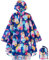 WAWSAM Wasserdichter Kinder Regenmantel Mädchen Regenponcho Wiederverwendbare Kapuze Regenjacke mit Knöpfen für Leichte Regenjacke für Kleinkinde Süßer Regenponcho mit Kätzchen Muster
