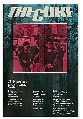 TONFON Poster & Cure A Forest Song-Poster, Leinwand, Schlafzimmer, Dekoration, Sport, Landschaft, Büro, Raumdekoration, Geschenk, ungerahmt, 30 x 45 cm