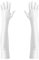 Oblique Unique® Damen Handschuhe Lang Handschuh für Hochzeit Fasching Karneval Motto Party Kostüm Accessoire für Halloween (Weiß)