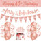 Womens 40th Birthday Decorations Rose Gold 40th Rose Gold Birthday Decorations Women Happy by RichMoho