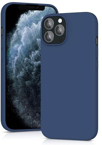 YATWIN Silicone Case for iPhone 11 Pro Max, Soft-Touch, Shockproof, DustProof, Antiskid Full Body Armour Phone Cover for Apple iPhone 11 Pro Max - Dark Blue