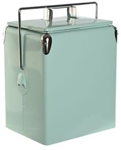 Nevera Portátil Home ESPRIT Verde PVC Metal Acero Polipropileno 17 L 32 x 24 x 43 cm