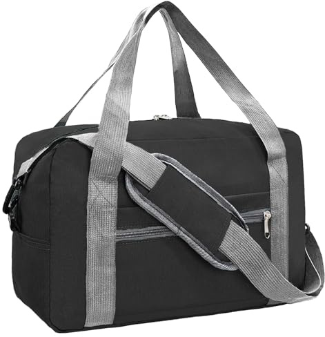 lifwimner für Easyjet Handgepäck 45x36x20 cm Cabin Bag Handgepäck Tasche für Flugzeug Faltbare Reisetasche Weekendertasche für Damen Herren(30L, Schwarz)