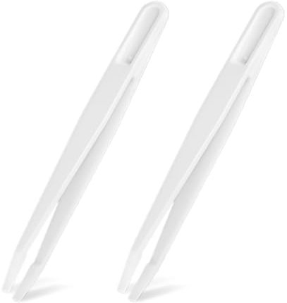 2pcs pinzas de plástico antiestático libre de polvo, resistente al calor ácido y álcali resistente, herramienta de reparación de pinzas antiestáticas, puede contener componentes electrónicos