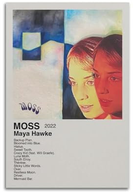 ZaMouss Leinwandposter, Motiv: Maya Hawke Album, Moos, Wandkunst, Dekor, Wohnzimmer, Schlafzimmer, Dekoration, Poster, 30 x 45 cm, ungerahmt