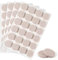 moinkerin 96 Stücke Filzgleiter Selbstklebend 20mm filzgleiter für stühle 5mm Dicke Möbel Filzgleiter für Möbelfüße Stuhlbeine, Hartholzböden（Beige,20mm）